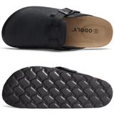 Asgard Unisex Vegan Leather Clogs Fashion Non-slip Cork Footbed Mules Slippers With Arch Support Lady Cozy Casual Potato Shoes