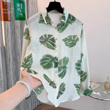 THHONE New Fashion Autumn Blouse Woman Cotton Loose Print Blusa Mujer Camisas Long Sleeve Casual Korean Elegant Women's Clothing
