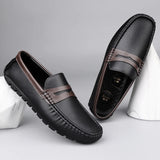 Luxury Brand Soft Sole Loafers Man Casual Shoe Flats Leather Shoes for Men Moccasin Business Dress Formal Soft Sole Low Shoes