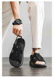 Brand Classic Mens Sandals Summer Genuine Leather Sandals Men Outdoor Casual Lightweight Sandal Fashion Men Sneakers