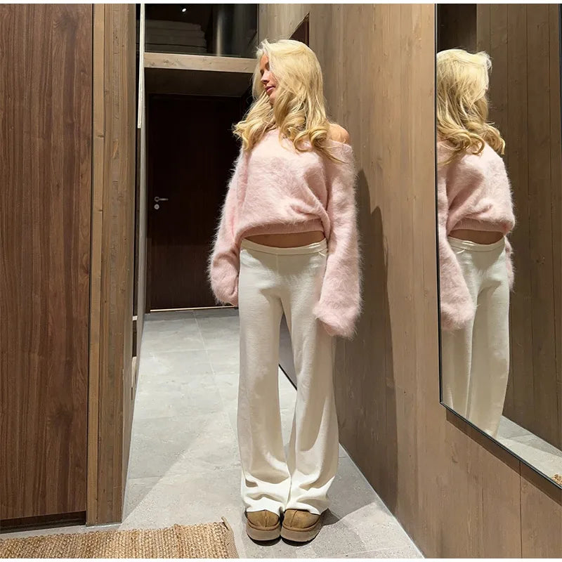 Chic Speckled Knit Cardigan Round Neck Shoulder Pads Long Sleeve Single Breasted Patch Pockets Daily Women Top 2026 Autumn Tops