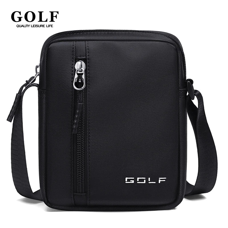 GOLF Mini Shoulder Bag Man Crossbody for Men Black Cross Bag Casual Slim Oxford Small Cell Phone Sling Messeng Bag Lightweight