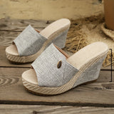 Summer 2026 Outdoor Fashionable Versatile Slope Heel Sandals New Arrival Comfortable Casual Slip-On Women's Shoes
