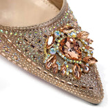 New Fashion Women's Summer Elegant High Heels Women's Sandals Luxury Wedding Italian Women's Party Shoes All Diamond