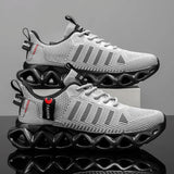 2026 New Unisex Striped Cut-out Sneakers, Breathable Mesh, Non-slip, Shock-absorbing Thick Sole, Stylish and Classic, Versatile for Fashion, Outdoor Jogging, Street Casual Sports Sneakers, Running Shoes