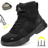 Lightweight Indestructible Steel Toe Safety Work Shoes Puncture Resistant Non Slip Tactical Work Sneakers for Men Women