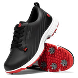 FitVille Men's Wide Toe Box Spiked Golf Shoes, Water‑Resistant Stable Anti‑Slip Outsole, Built‑In Arch Support Lightweight Comfort Golfing Sneakers