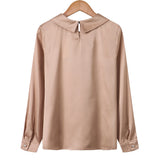 Women blusas long sleeved Slim plus size silk satin shirts office ladies work female Chiffon blouse Elegant blusa feminina