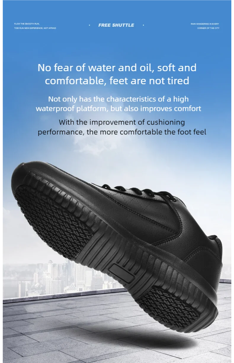 Chef shoes four season light non-slip oil-proof waterproof plus size men's kitchen work shoes fashion casual garden men's shoes