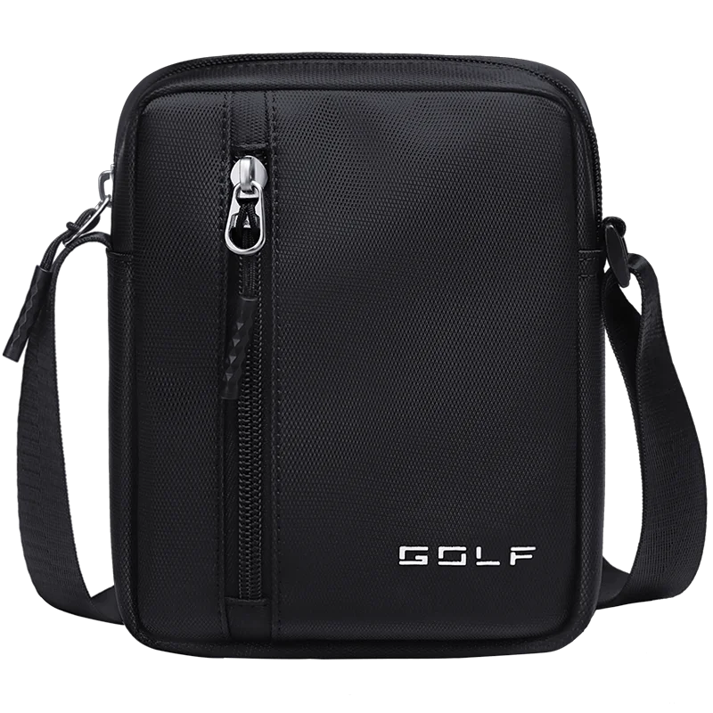 GOLF Mini Shoulder Bag Man Crossbody for Men Black Cross Bag Casual Slim Oxford Small Cell Phone Sling Messeng Bag Lightweight