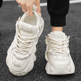 Men's Shoes Luxury Casual Breathable Sneakers for Men Comfortable Low Top Platform Boots for Men Height Increasing Sneakers