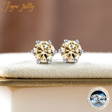 JoyceJelly Moissanite Jewelry Set With 1CT D Color VVS 3EX moissanite stone pass diamond test Wedding Luxury Fine Jewelry gift