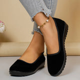 Women's Spring Comfortable and Durable Solid Color Versatile Lightweight Soft Bottom Casual Fashion One Step Sneakers