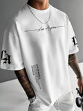 The 2025 summer new men's T-shirt is a casual and fashionable outdoor simple men's top with letter prints