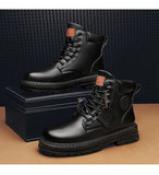 Big Size48 Men Boots Fashion Motorcycle Ankle Boots for Men Waterproof Hiking Boot Winter Chelsea Retro Boots Comfy Botas Hombre
