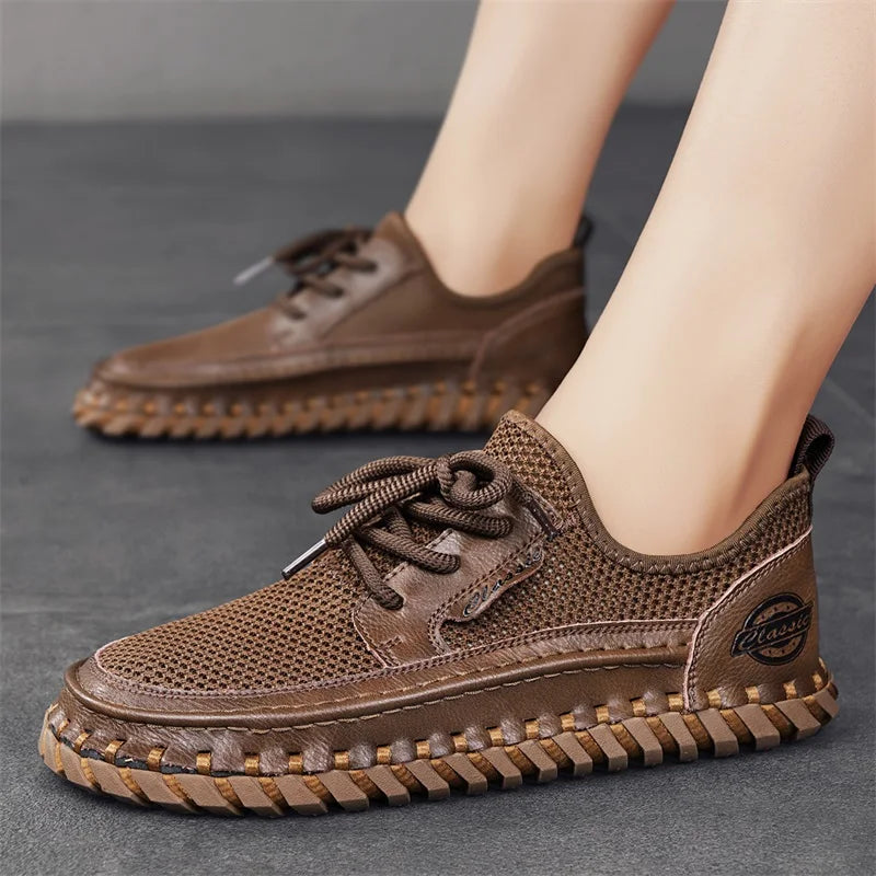 New Trend Man Hiking Shoes Lightweight Soft Mesh Flats Comfortable Non-slip Sneakers Outdoor Casual Sports Shoes Men's Trainers