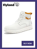 FLYLAND Men's Ankle Boots Casual Leather Shoes Fashion Vintage Hand Stitching Soft Business Handmade Shoes