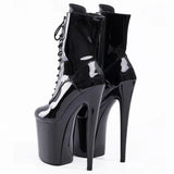 Stripper 8" Platform Lace Up Cтрипы Pole Dance Ankle High Boots In Stock Fast Shipping Size36-43