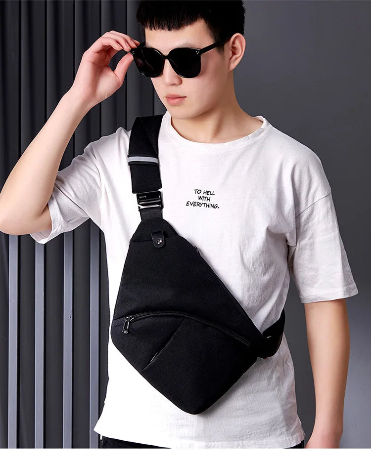Sling Chest Bag Anti-theft Men Chest Bag Waterproof Tactical Sling Crossbody Bags Travel Cross Body Pack for Men