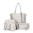 4pcs/set Women Elegant Tote Bags Heavy Duty Multiple Colors Available Bag for Eyeglasses Phones Cosmetics