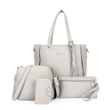 4pcs/set Women Elegant Tote Bags Heavy Duty Multiple Colors Available Bag for Eyeglasses Phones Cosmetics