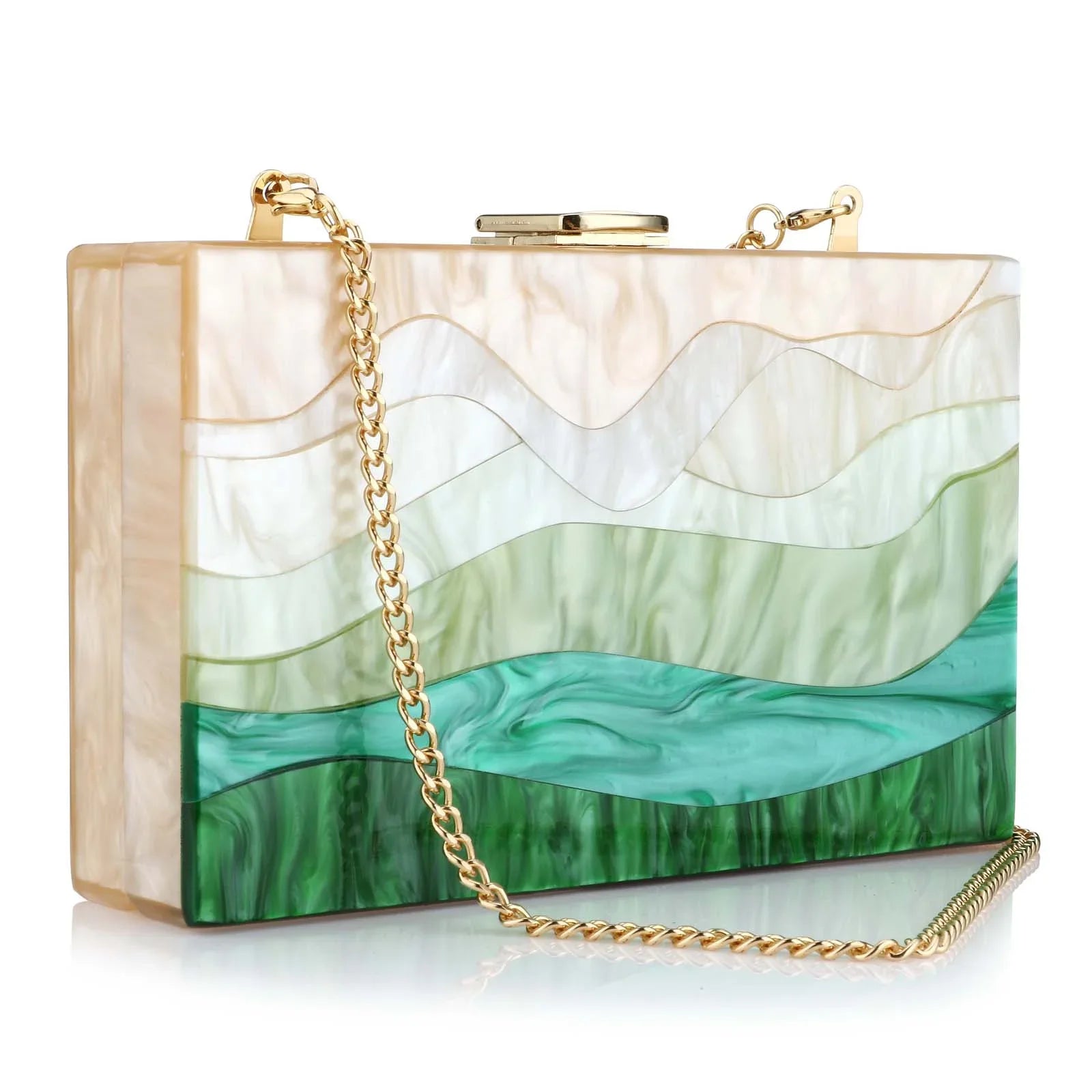 Acrylic Chain Handbag Box Clutch Evening Bags Luxury Wedding Women Dinner Dress Purses Ladies Chic Party Shoulder Crossbody Bags