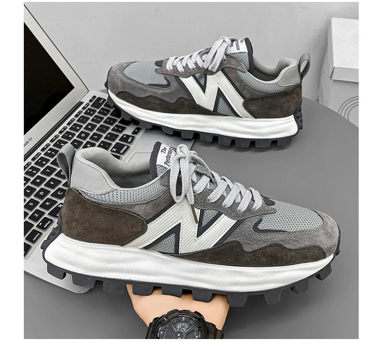 Men New Breathable Sneakers High-end Sport Balance Fashion Shoes for Men Trend Luxury Sneakers Women  Zapatos Altos Hombre