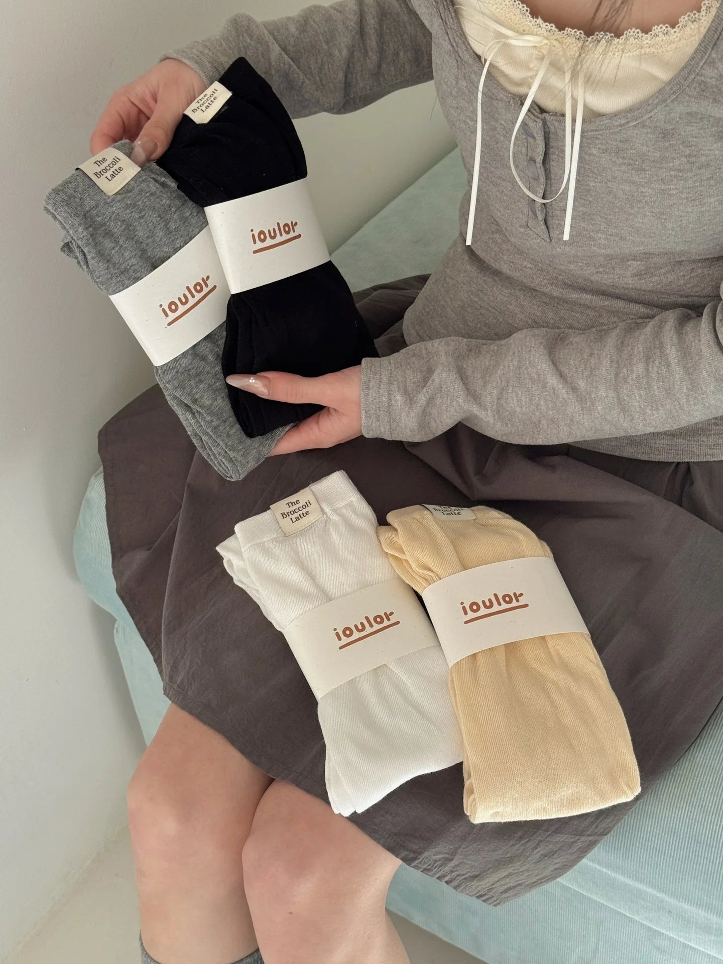 Korean Thigh High Socks Women Stockings Solid Color Mesh Calf Socks Stockings Japanese JK Knee High Socks Thigh High Stockings