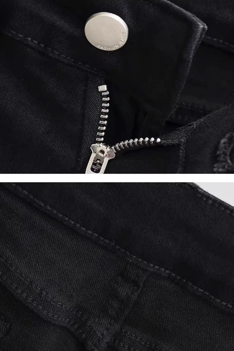 Black Denim Shorts for Women New European Style Trendy Summer Mini Shorts Female Sexy Sheath Night Club Slim Ultrashort Jeans