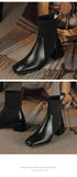2026 Autumn Winter New Ankle Socks Shoes Women Fashion Large Size 43 Knitted Short Boots Women Slip on High Heels Botas De Mujer