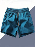Men's Anti-Lost Drawstring Sports Shorts With Zipper Pockets