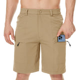 Men's Waterproof Cargo Shorts Summer Quick Dry Hiking Shorts Outdoor Multi-pockets Camping Training Work Shorts Man