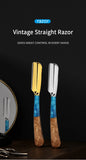 1Pc New Pro Wood Handle Baber Straight Razor Manual Zinc Alloy Beard Shaving Knife Holder For Men Salon Hair Removal Tools