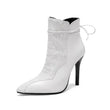 Large Size 34-48 Suede Leather Patchwork Women's Leather Boots Sexy Leopard Print Lace Fashionable Personalized Women's Boots