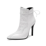 Large Size 34-48 Suede Leather Patchwork Women's Leather Boots Sexy Leopard Print Lace Fashionable Personalized Women's Boots