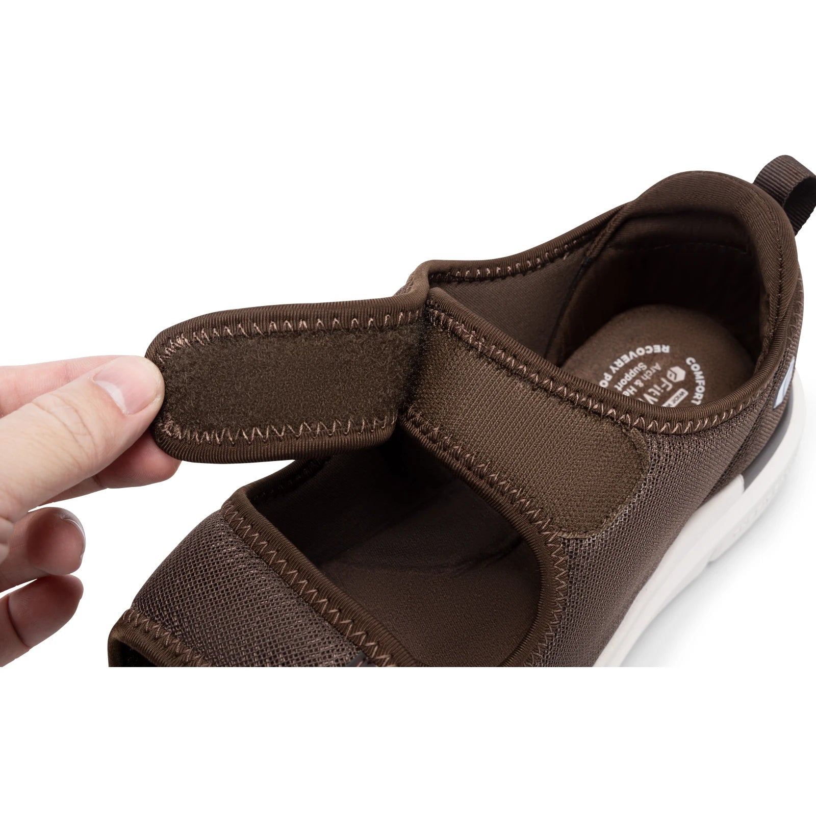 FitVille Men'S Sandals Summer Flat Shoes Widened Elderly Casual Shoe Breathable Lightweight For Plantar Fasciitis Pain Relief