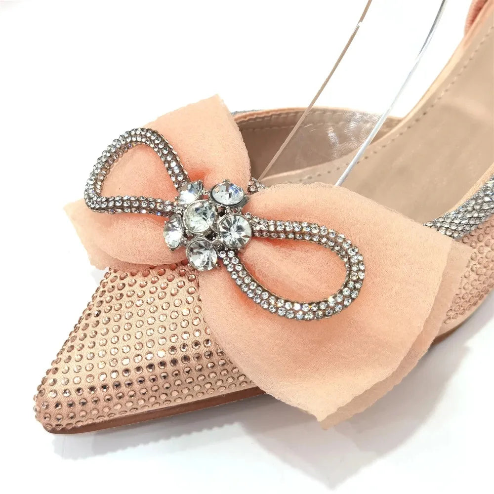 Latest Women's Luxury Diamond Crystal High Heels New Fashion Sandals Party High Heels Elegant Italian Women's Shoes