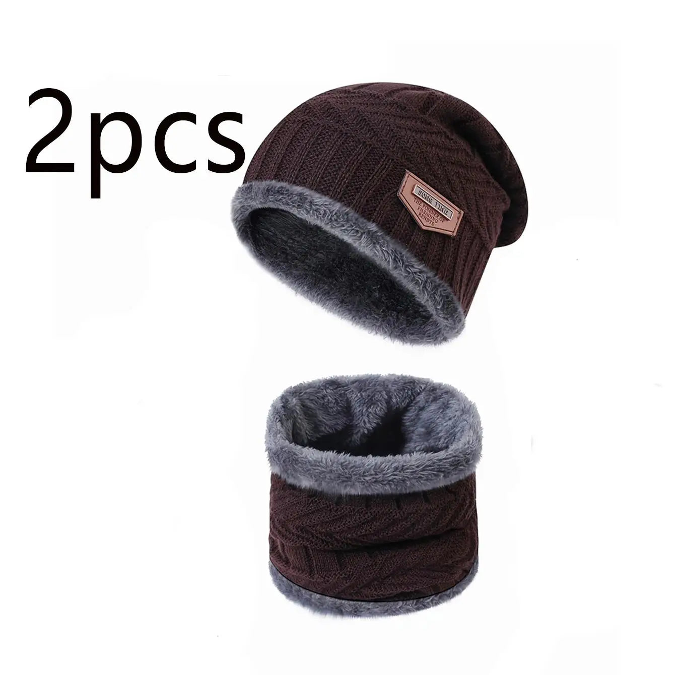 Winter Hat for Men Women Beanie Hats Scarf Glove Earmuff Set Thick Warm Slouchy Beanies Hat for Boy Girl Cap