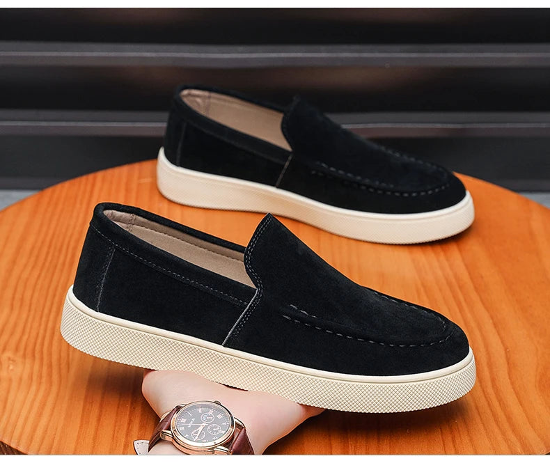 Fashion Men's Casual Shoes Suede Leather Men Classic British Style Tassels Loafers Moccasins Mens Outdoor Driving Flats