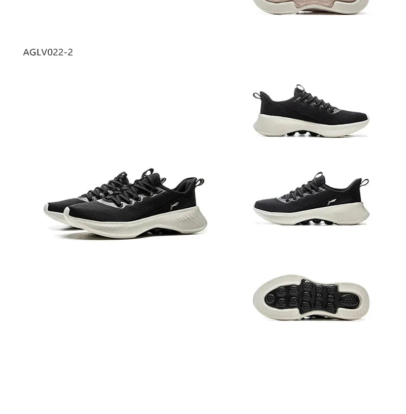 Li-Ning Women's SOFT ESSENTIAL V2 Slip-on Casual Walking Shoes Cushion Flexible LiNing Comfortable Sports Sneakers AGLV022