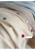 Autumn Winter 2026 Soft Elegant O-neck Loose Casual Sweaters Women Knitted Chic Embroidery Cardigan Basic Colorful Buttons Tops