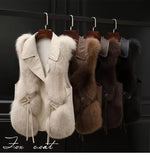 Faux Fur Plush Vests Women Loose Sleeveless Waistcoats Female 2024 New Autumn Winter Fashion Outwears Lady PU Leather Fur Vest