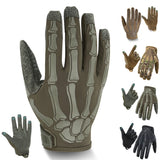 Men and Women Touchscreen Motorcycle Gloves Ice Silk Breathable Non-Slip Skeleton Full-Finger Tactical Gloves