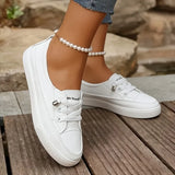 Women Mule Sneakers Slip On Half Slippers 2026 New Fashion Round Toe Platform Casual Shoes Ladies Lightweight Soft Leather Walking Sneakers Non Slip Flat Half Drag Outdoor Daily Wear White Black Versatile Lazy Footwear