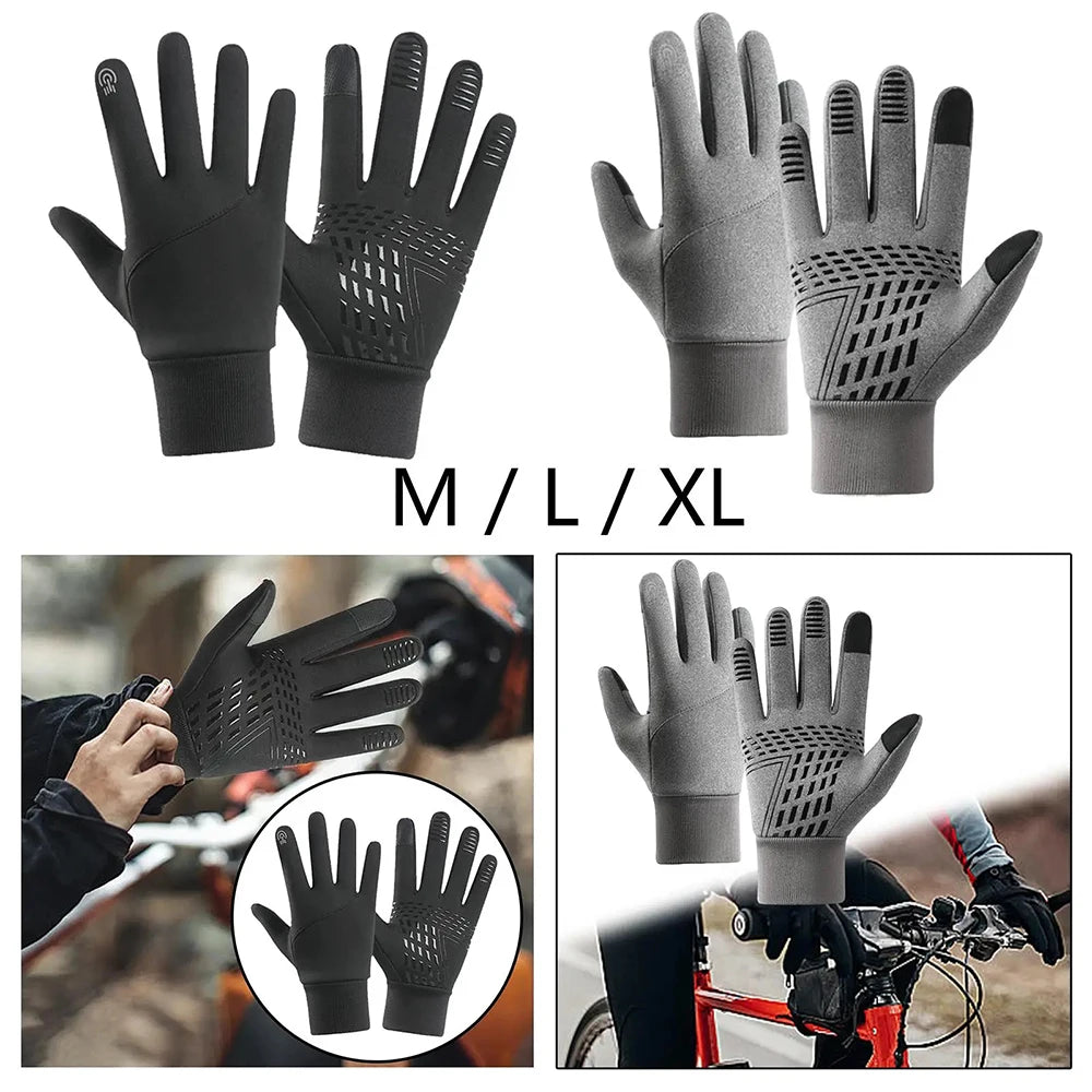 Autumn Winter Outdoor Cycling Gloves Gym Fitness Sports Running Warm Touch Screen Nonslip Gloves Motorcycle Gloves Men Women