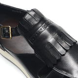 Classy Trending Mens Tassel Sandals Genuine Leather Buckle Strap Hollow Out Summer Casual Shoes for Men Comfortable Breathable