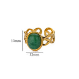 Luxury Jewelry Set Opal Stone Rings for Women Gold Color Stainless Steel Ring Minimalist Aesthetic Jewelry 2026 Freeshipping