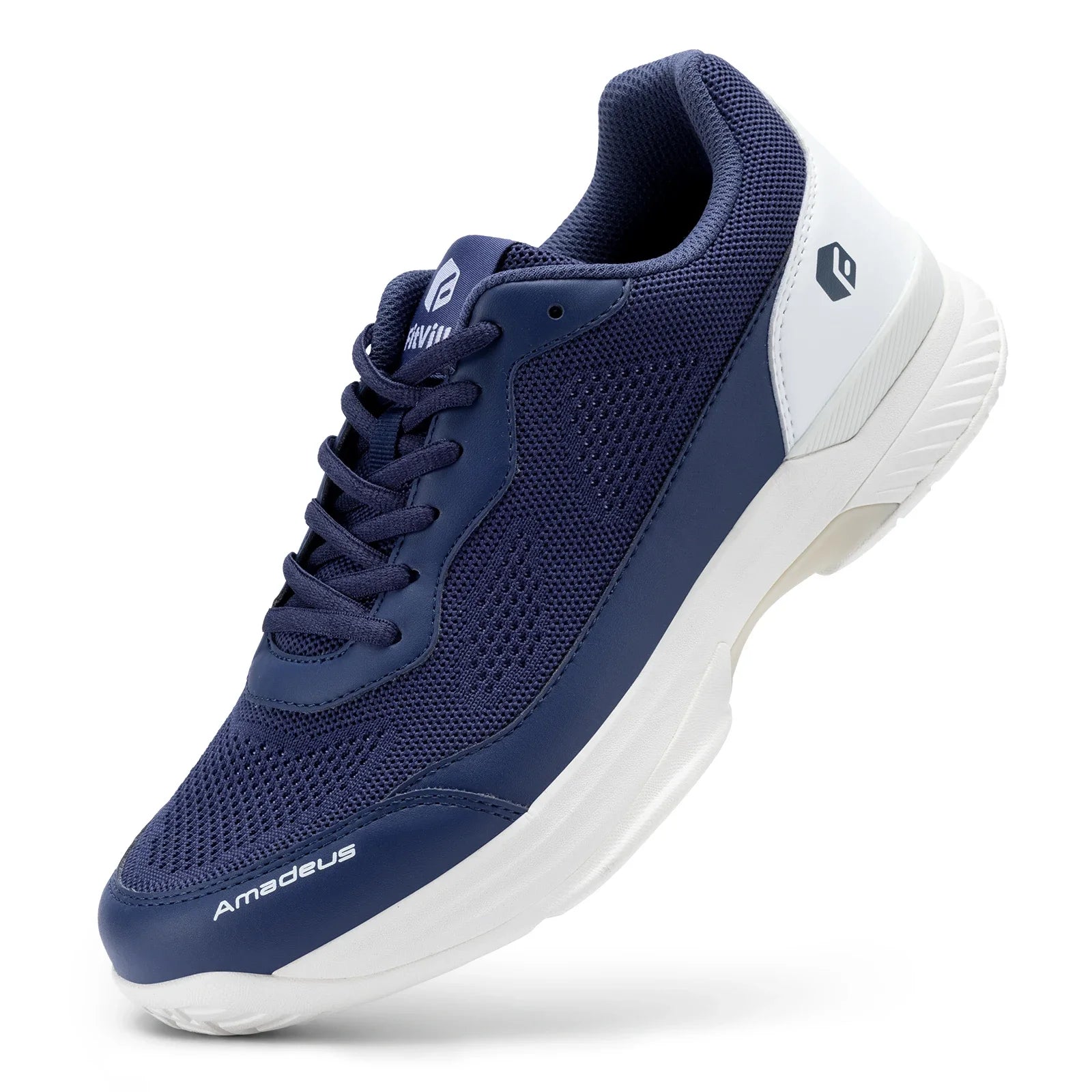 FitVille Men's Wide Width 2E Professional Tennis Training Shoes, Breathable Lightweight Non-Slip Sports Sneakers Equipped with Arch Support for All Day Wear
