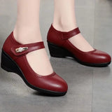Cresfimix Women Classic Light Weight Round Toe Black Pu Leather Square Heel Pumps for Office Lady Shoes Sapatos Azuis C6446c