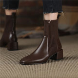 2026 Autumn Winter New Ankle Socks Shoes Women Fashion Large Size 43 Knitted Short Boots Women Slip on High Heels Botas De Mujer